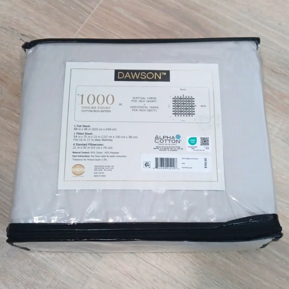 New Full Size 1000 Thread Count SIX Piece sheet set including FOUR pillowcases